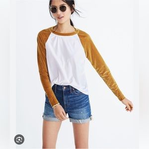 Madewell Velvet Baseball tee